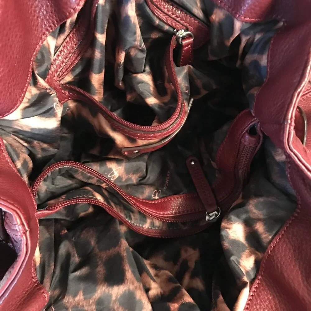 B. Makowsky Rich Burgundy Leather Bag w/Original Dust Bag!